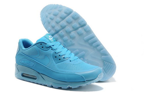 Nike Air Max 90 Prem Tape Unisex All Blue Running Shoes Czech